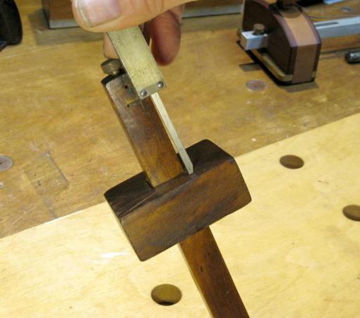 Transfer bevel dimension to cutting gauge