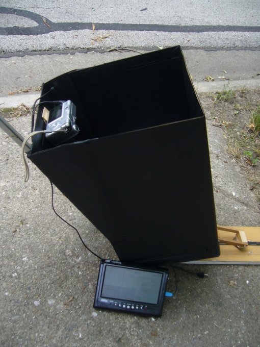 Camera in box and composite monitor