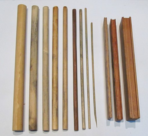 Collection of Dowels for Various Hollow Blade Sizes